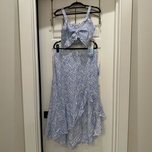 Goa Beachwear by Japna 2 Piece Crop Top and Skirt Resort Set NWT